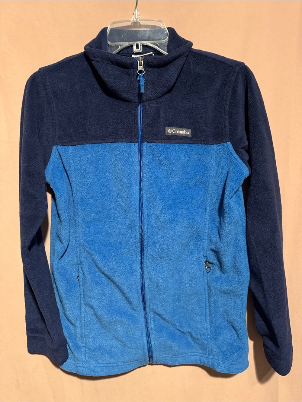 Columbia Kids Navy and Bright Blue Full-Zip Fleece Jacket